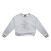 SANTA CRUZ mikina - Screaming Hand Outline Crew Athletic Heather (ATHLETIC HEATHER) veľkosť: 8