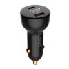Nabíjačka do auta LDNIO C101, USB + USB-C, 100 W + kábel USB-C na Lightning (čierna) C101 Type C to light