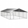 vidaXL Vonkajšia voliéra pre psy so strechou 600 x 300 x 150 cm