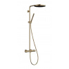 Hansgrohe Pulsify S Puro - Sprchový set s termostatom, priemer 26 cm, 1 prúd, EcoSmart, kefovaný bronz 24223140