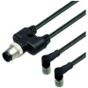 Pepperl+Fuchs V1-W-BK0,3M-PUR-U-T24B-V1-G rozdeľovač a adaptér pre senzory - aktory, 275516, piny: 4, 4, 0.3 m, 1 ks; 275516