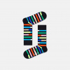Happy Socks Čierne ponožky Happy Socks s farebnými pruhmi, vzor Highway
