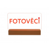 Fotověci Stolní Neonové Edge Light Logo na Míru Neonový Reklamní Nápis Reklama s Dřevěným Podstavcem Výběr Variant Varianta: 30 x 30cm