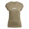 adidas Essentials Linear Cotton dámske tričko Olive S (8-10)