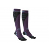 Dámské lyžařské podkolenky Bridgedale Ski Midweight+ Wmns Over Calf Merino Performance dark purple - S (3-4,5) / EU 35-37 / 21-23 cm