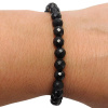 Náramok z čierneho turmalínu brúsený – ochrana 0.6 cm