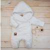 Zimná prešívaná detská kombinéza s bavlnenou podšívkou, z&z - biela 56 (1-2m)