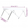 vidaXL Strieška Bimini so 4 oblúkmi biela 243x(230-244)x137 cm - White - 99709-220164