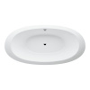 LAUFEN IlBagnoAlessi oválna vaňa akrylátová, odtok v strede, 2030 x 1020 x 460 mm, s rámom, senzorové ovládanie, vzduchová a vodná masáž, LED osvetlenie a dezinfekcia, biela, H2439700006951