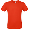 B&C Tričko B&C E150, krátký rukáv, pánské COT01001Tu3503-fire red L Červená ohnivá