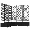 vidaXL Záhradný kvetináč s trelážou 5 ks Čierny 120x120x125.5 cm