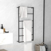 Stojan na uteráky čierny 60x10x116 cm oceľ-ForU-336120