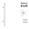 MPkovania FT - MADLO kód K00 Ø 30 mm ST ks Rozteč madla: 700 mm, Rozmer profilu madla: Ø 30 mm, Dĺžka: 1000 mm