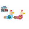 Teddies Píšťalka ptáček dřevo 8cm 2 barvy