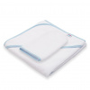 NEW BABY Detská froté osuška s kapucňou New Baby Basic 80 x 80 cm Bielo-modrá