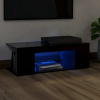 zahrada-XL TV skrinka s LED svetlami čierna 90x39x30 cm 804239