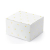 Party Biele darčekové krabičky so zlatými srdiečkami 6x3,5x5,5 cm – 10 ks