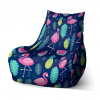 Czech Print s.r.o. Sedací vak Bean ružoví plameniaci, farebná