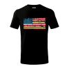 Americká vlajka stará - Tričko detské bavlnené - 104-110cm / 3-4 roky ( Čierna )