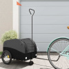 vidaXL Vozík za bicykel, čierny 30 kg, železo 94143