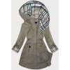 Svetlá khaki bunda s ozdobnou podšívkou BH Forever (3) (BH-2401) odstíny zelené XL (42)