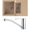 Set Alveus (dřez Cadit 70 Beige 55 + baterie Ruta Chrom) SETA22068