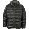 DAIBER JN 1060 / Pánska ľahká páperová bunda s kapucňou - black/grey S