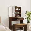 zahrada-XL Toaletný stolík so zrkadlom hnedý dub 74,5x40x141 cm 820492