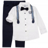 Teplaková súprava - Detský oblek Tur 92 Biela, námornícka modrá, modrá (Chlapčenský oblek Oliver R.140 - 9/10 rokov)