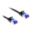 Delock - Patch kabel - RJ-45 (M) do RJ-45 (M) - 1 m - 4.5 mm - S/FTP - CAT 6a - neobsahuje halogen, provedení bez hrbolků - černá