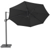 Slnečník Challenger 2 Premium Platinum Veľkosť: ø 350 cm, Farba rámu: Antracitová, Farba látky: Faded Black