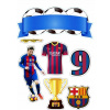 CUKROVÁ TLAČ jedlý obrázok na tortu Cukrová hmota LIONEL MESSI BARCELONA SADA #