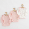 NEW BABY Dojčenská košieľka New Baby Classic II Holka 3ks ružová Veľ. 56