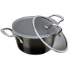 Berlingerhaus Kastrol s poklicí s titanovým povrchem 24 cm Shine Basalt Collection BH-6653