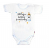 Body krátky rukáv s vtipným textom Baby Nellys, Miluju noční svačinky, chalan 74 (6-9m)