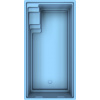 Nivovas Keramický bazén RUBIN 670 Ceramicwall + izolácia PUR penou Farba: Béžová 3D