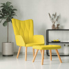 zahrada-XL Relaxačné kreslo s podnožkou, horčicovo žlté, látka 327541