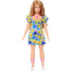 Barbie Model 208 - šaty s modro-žltými kvetmi FBR37