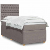 Box spring postel s matrací taupe 80x200 cm textil Hnědošedá 3294194