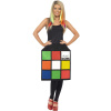 Kostým - 3D RUBIKOVA KOCKA - viacfarebný s 3D kockou, dámsky - L