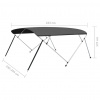 vidaXL Strieška Bimini so 4 oblúkmi antracitová 243x(230-244)x137 cm - Antracitová - 99710-249508