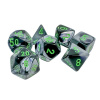 Sada kociek na RPG: Chessex - Gemini Black Grey Green (7 ks)