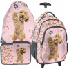 Paso viackomorový školský batoh Odtiene ružovej, Multicolor 28 l + 2 ďalšie produkty (SET školský batoh na kolieskach Dog Puppy Poodle Pink | Pre dievča)
