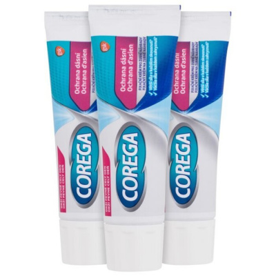 Corega Gum Protection Trio - Fixačný krém bez príchuti s ochranou ďasien 3 g