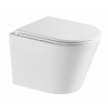 Závesné WC OVALE BASSO TORNADO so FLAT sedadlom Soft-close