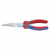 KNIPEX 26 15 200 Půlkulaté úzké ploché kleště s břity, vícesložkové návleky, chromované