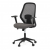 Autronic Židle kancelářská, látka černá, houpací mechanismus, kolečka pro tvrdé povrchy KA-V3149 BK