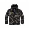 Brandit flísová bunda s kapucňou Teddyfleece Worker, darkcamo - 3XL