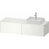 DURAVIT White Tulip závesná skrinka pod umývadlo na dosku (umývadlo vpravo), 2 zásuvky, 1600 x 550 x 408 mm, biela matná lakovaná, WT4864R36360000