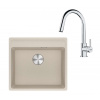Franke Sety Kuchynský set G254SA, fragranitový drez MRG 610-52 RTL a batéria FS 3229.031, sahara/chróm 114.0700.704